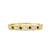 9K Square Profile Millgrain Finish Alternating Gemstone & Diamond Ring