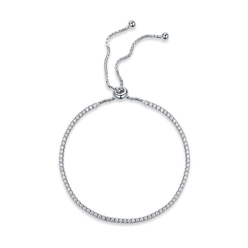 Solid 925 Sterling Silver Bracelet Adjustable MXFB8023