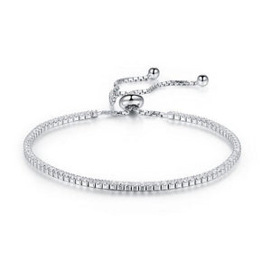 Solid 925 Sterling Silver Bracelet Adjustable MXFB8023