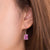 4 Carat Pink Created Sapphire 925 Sterling Silver Dangle Earrings MXFE8036