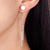 Drop 925 Sterling Silver Simulated Pearl Earrings MXFE8133