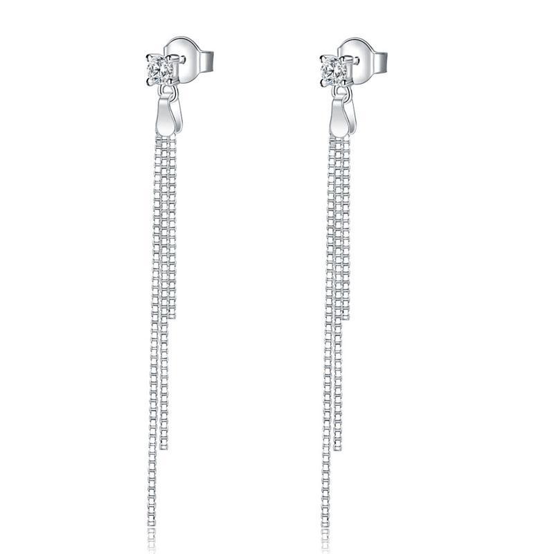 Drop Dangle Solid 925 Sterling Silver Earrings MXFE8135