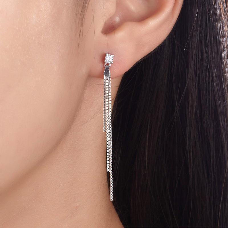 Drop Dangle Solid 925 Sterling Silver Earrings MXFE8135