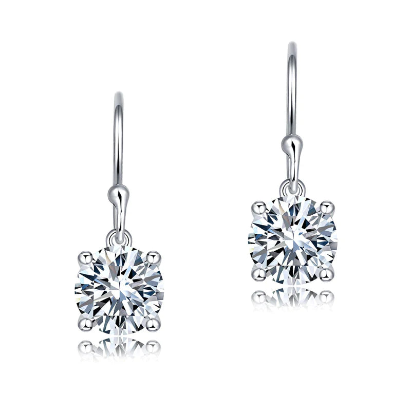 1 carat diamond drop best sale earrings