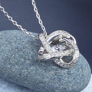 Dancing Stone Geometric Shape Pendant Necklace 925 Sterling Silver MXFN8050
