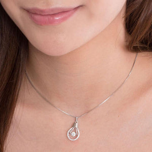 Dancing Stone Bulb Pendant Necklace 925 Sterling Silver MXFN8067
