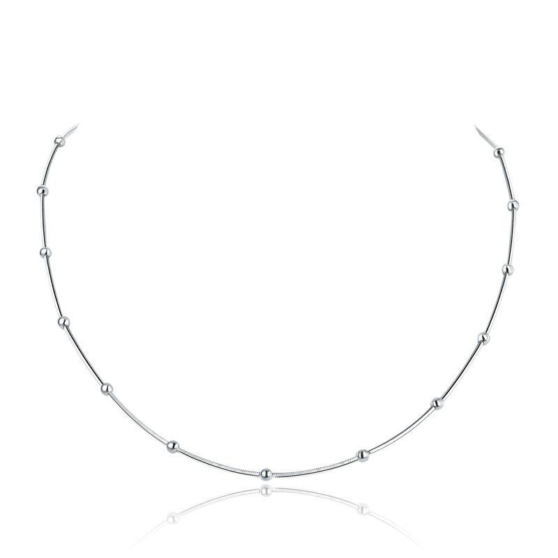 Solid 925 Sterling Silver Chain Necklace Stylish Jewelry MXN8094