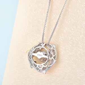 Dolphins Dancing Stone Pendant Necklace 925 Sterling Silver MXFN8101
