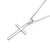 925 Sterling Silver Solid Cross Pendant Necklace MXFN8114