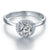 Solid 925 Sterling Silver Engagement Promise Ring Halo MXFR8120