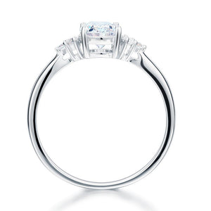 Solid 925 Sterling Silver Promise Ring Affordable Wedding Oval Cut Created Diamante MXFR8123