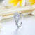 Dancing Stone Heart Solid 925 Sterling Silver Ring Fashion Wedding Jewelry MXFR8283