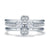 Solid 925 Sterling Silver Ring Set 3-Pcs Heart Love MXFR8299