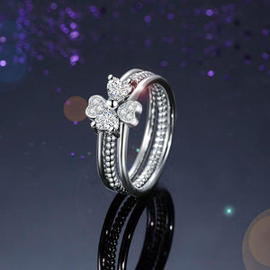 Solid 925 Sterling Silver Ring Set 3-Pcs Heart Love MXFR8299