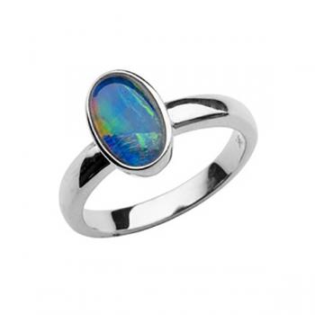 FIREGEM STERLING SILVER OPAL RING RO566-TA
