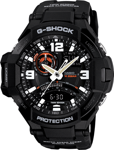 CASIO G Shock Gravity Twin Sensors Compass Barometer GA1000 1A