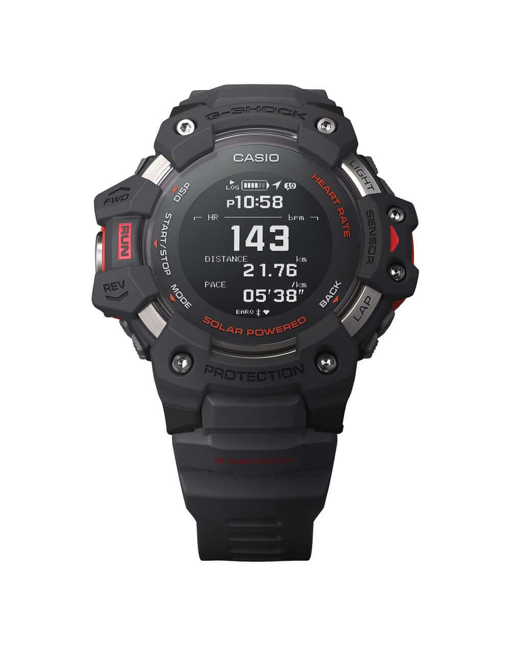 CASIO G-Shock G-Squad Heart Rate Monitor/GPS Digital Watch GBDH1000-8