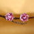 14K White Gold Stud 2.5 Ct Natural Pink Topaz Earrings 6 Claws Prong Classic MKE7007