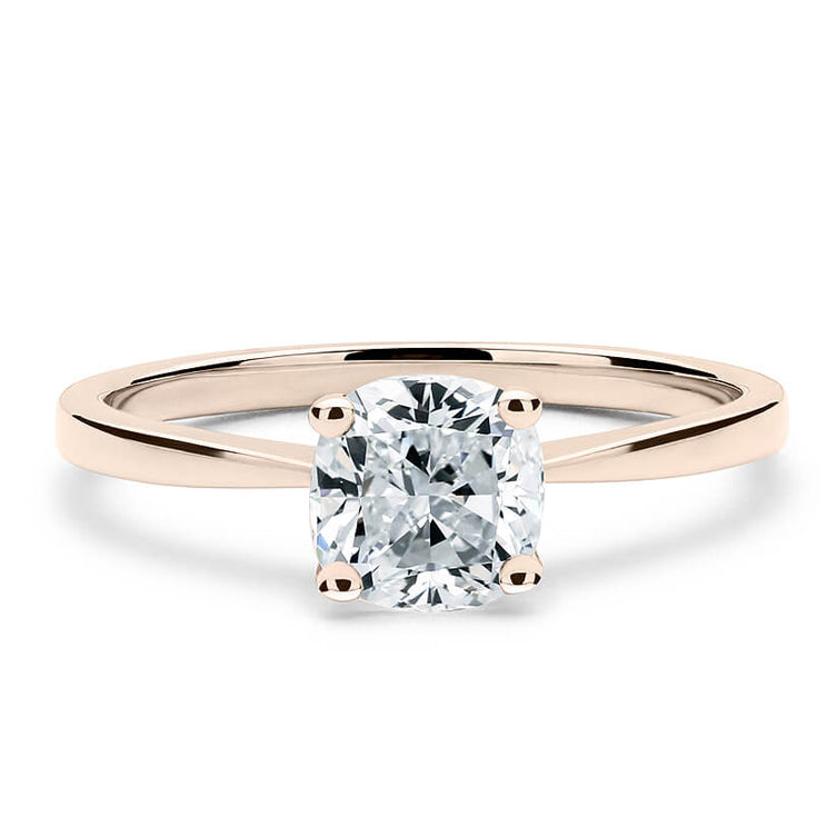 18CT White/Rose/Yellow Gold Cushion Cut Mount