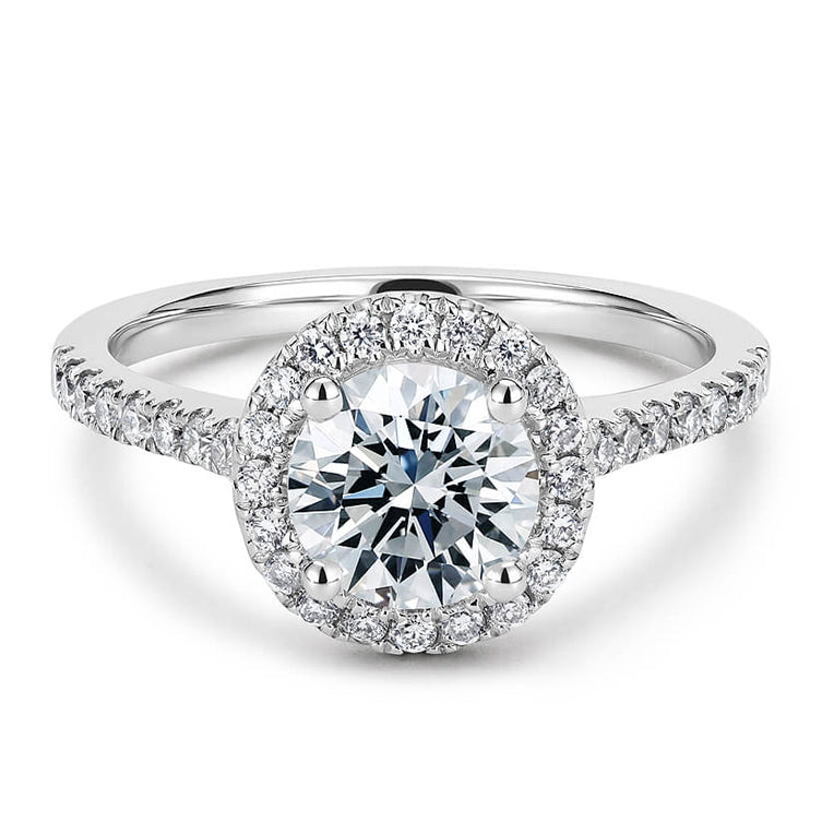 18CT White/Yellow/Rose Gold Brilliant Cut Halo Semi Diamond Mount