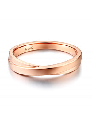 14K Solid Rose Gold Men Wedding Band Ring