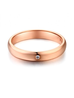 14K Rose Gold Bridal Wedding Band Ring 0.01 Ct Natural Diamonds
