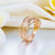 Solid 18K/750 Rose Gold Irregular Pattern Ring