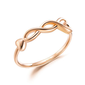 Solid 18K/750 Rose Gold Twist Ring