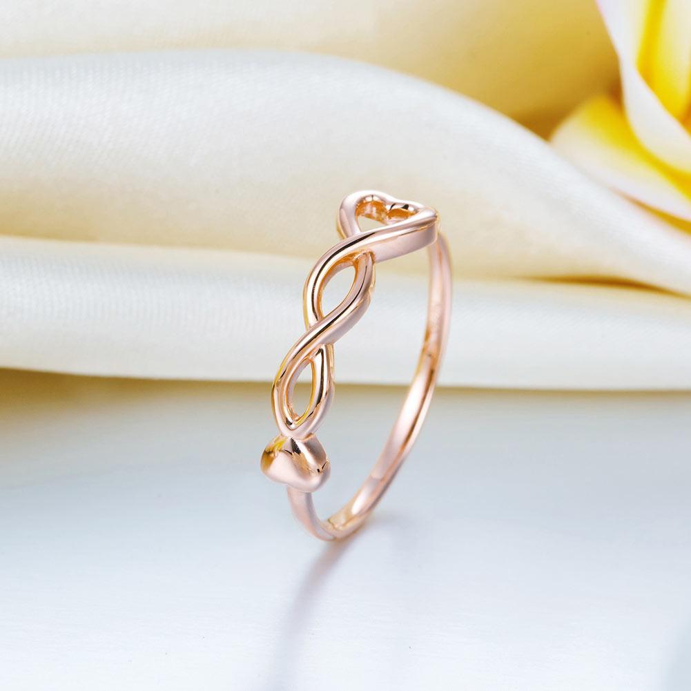 Solid 18K/750 Rose Gold Twist Ring