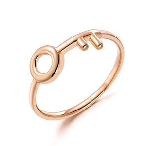 Solid 18K/750 Rose Gold Key Ring