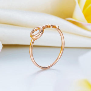 Solid 18K/750 Rose Gold Key Ring