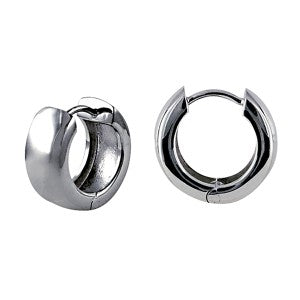 Sterling Silver Plain Huggies 7mm HUG4508