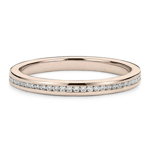 18CT White/Rose/Yellow Gold Channel Set Diamonds Eternity Ring