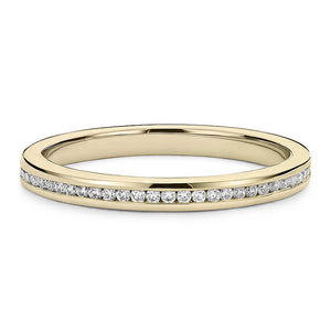 18CT White/Rose/Yellow Gold Channel Set Diamonds Eternity Ring
