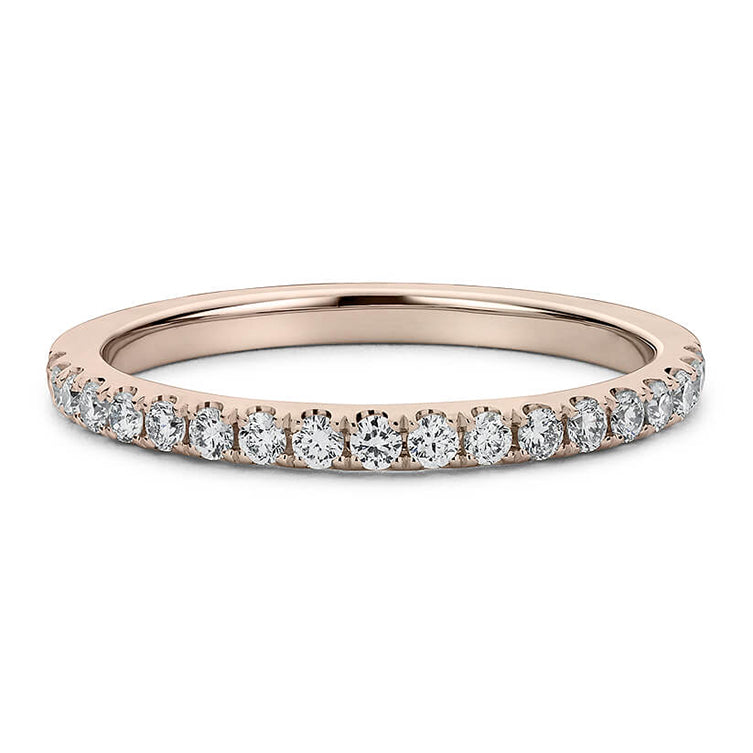 18CT White/Rose/Yellow Gold halo eternity band gold ring