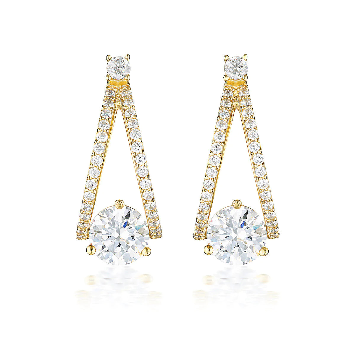 GEORGINI Red Carpet Champagne Earrings Gold IE1070G