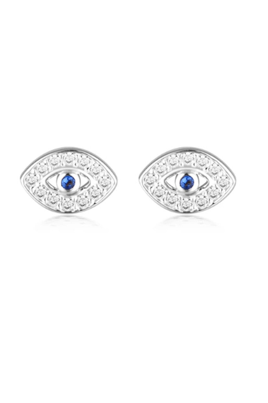 GEORGINI Rock Star Blue Evil Eye Earrings IE999W