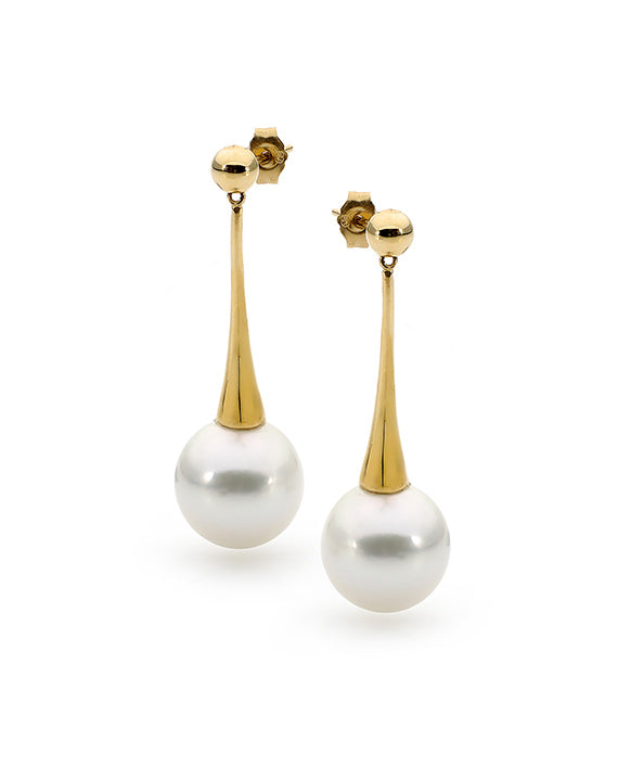 18ct 11mm Round Broome South Sea Earrings