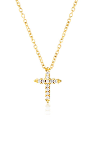 GEORGINI Rock Star Cross Pendant Gold IP855G