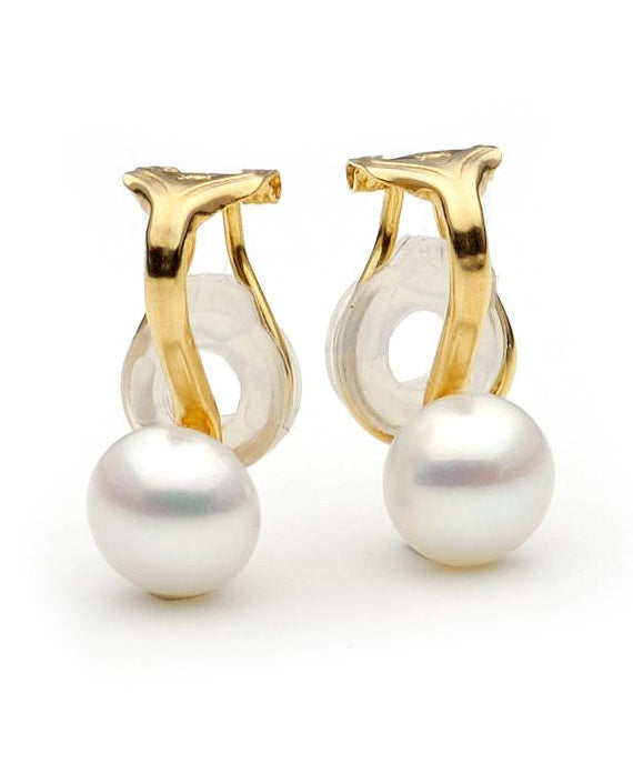 9ct Yg South Sea Clip On Earrings