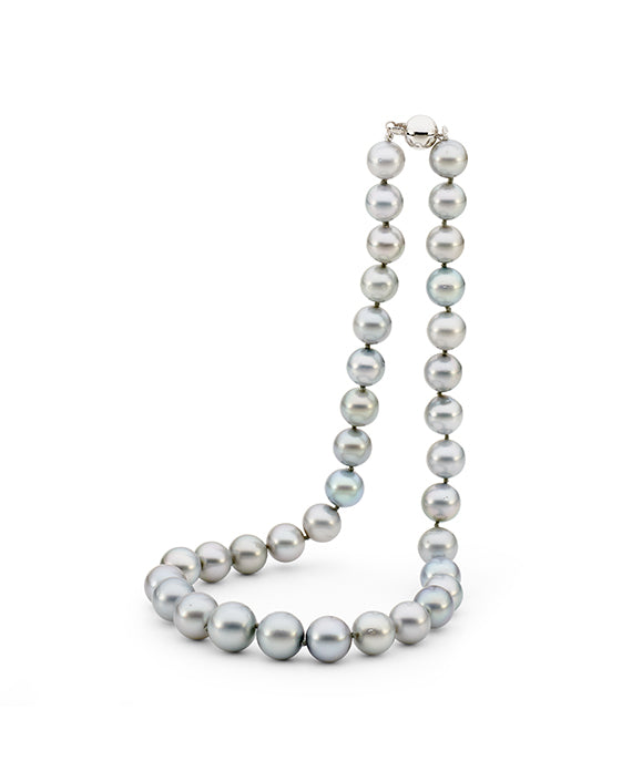 Light Silvery Tahitian Near Round Strand 8-10mm