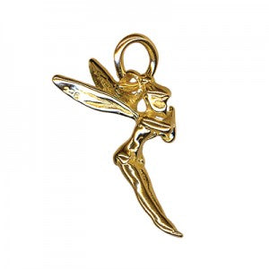 9KY Gold Tinker Bell Charm Pendant