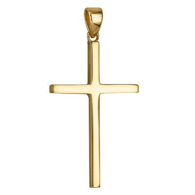 9CT Yellow Gold Rectangular Cross Pendant JC2213