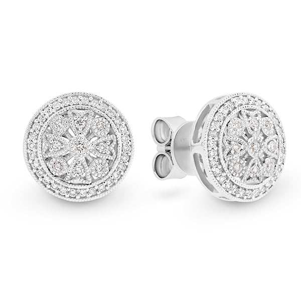 18K White/Yellow/Rose Gold Pave Set Diamond Cluster