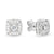 18K Gold Stud/Pave & Claw Set Diamond Filigree Cluster Earrings