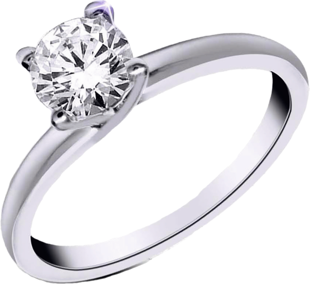Lab Grown 18KW Gold 0.50 D-E/VS Ladies Solitaire Ring