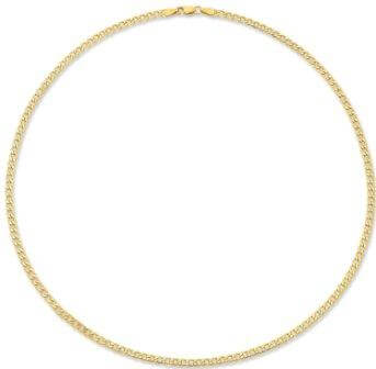 9K Yellow Gold Chain Flat Curb 50cm