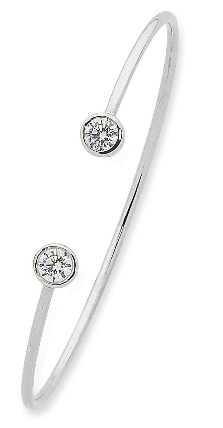 Sterling Silver Cubic Bangle