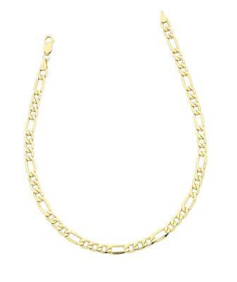 9K Yellow Gold Flat Curb Chain 50cm