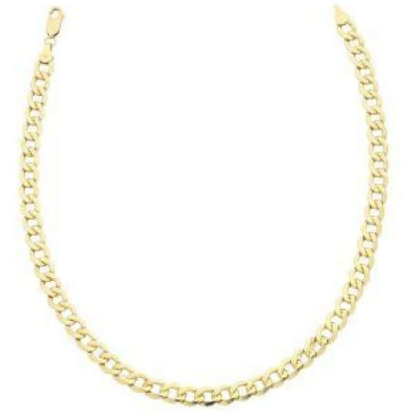9K Gold Filled Flat Diamond Link Chain